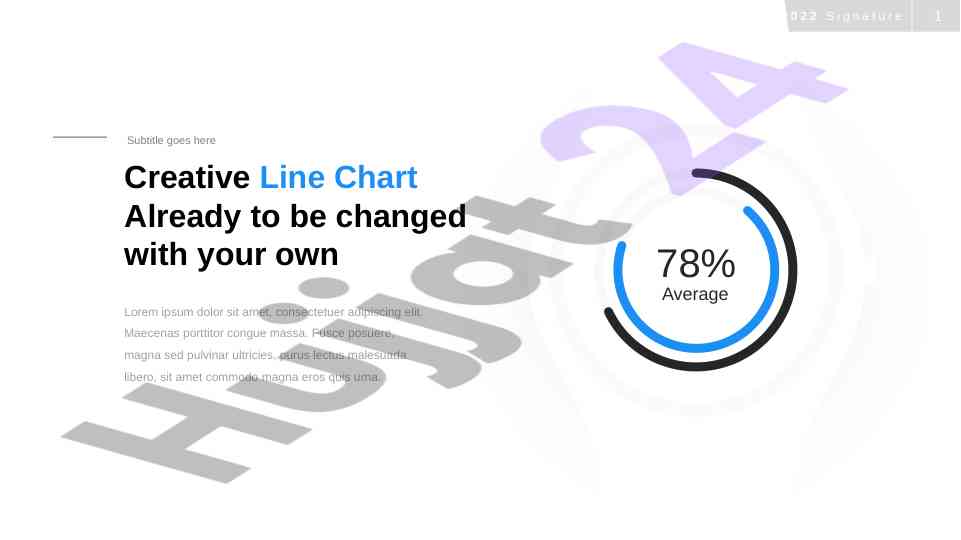 Creative line chart and statistics presentation