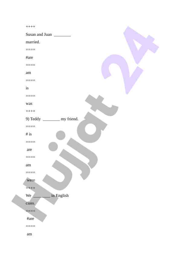 Verb forms test for english language learners