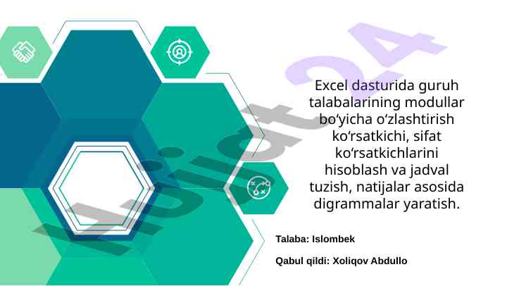 Excel dasturida o‘quvchilarni tahlil qilish