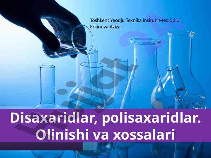 Disaxaridlar va ularning xossalari