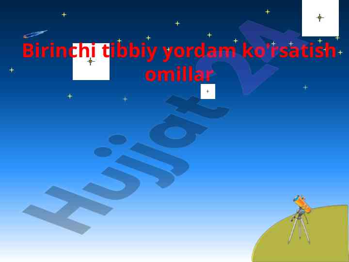 Birinchi tibbiy yordam dars ishlanmasi
