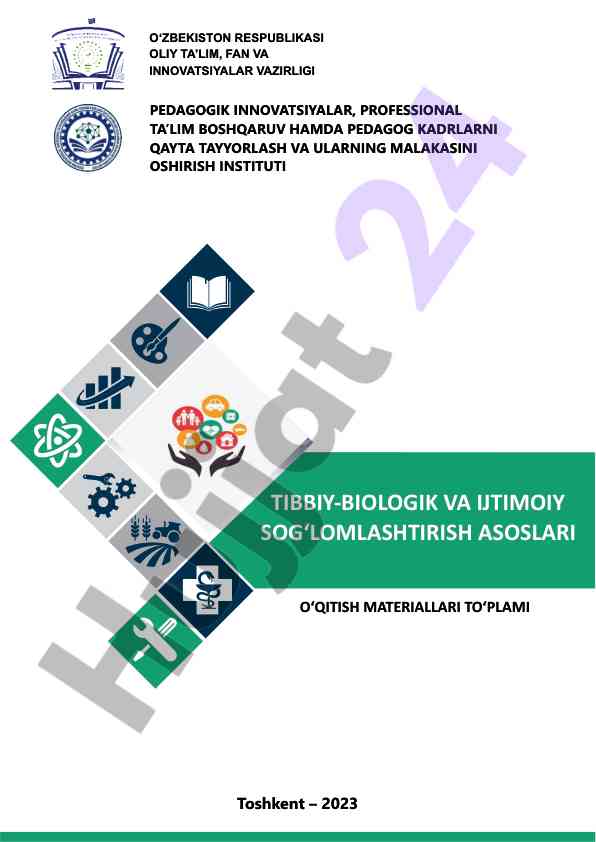 O‘qitish materiallari to‘plami tibbiy-biologik asoslari