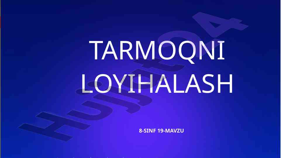 Tarmoqlash va server bilan ishlash usullari