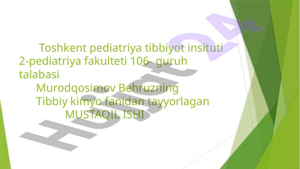 Polisaxaridlar va ularning kimyoviy xossalari
