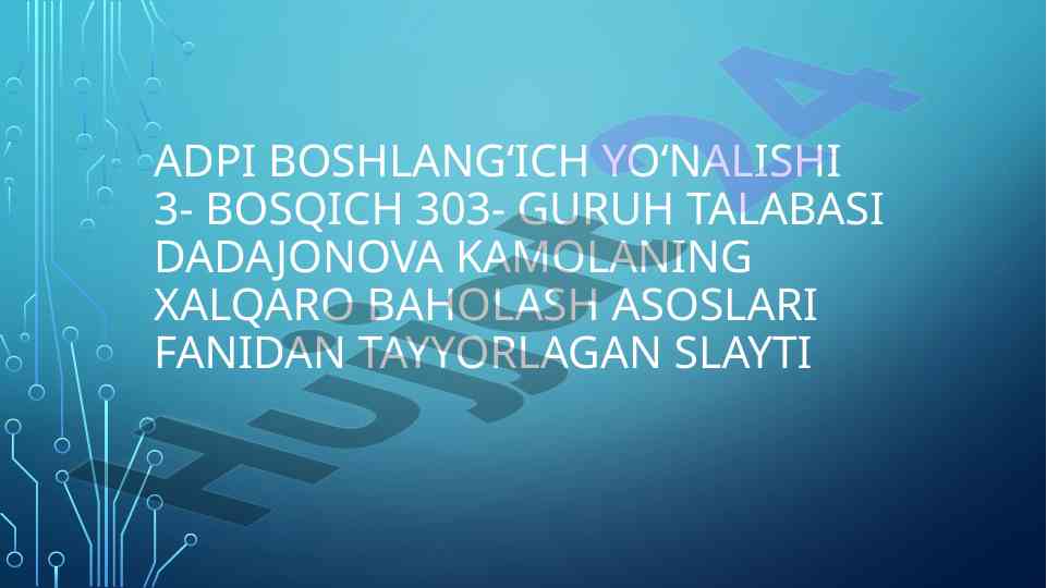 Pisa dasturi ta'lim baholash tizimlari