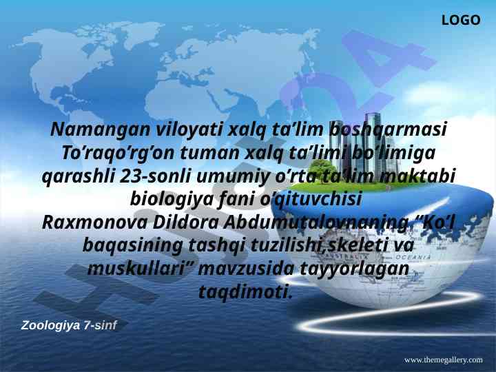 Ko’l baqasining tashqi tuzilishi va muskullari