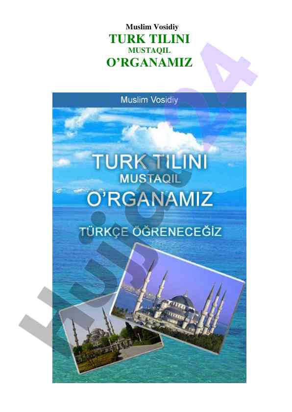 Turk tilini mustaqil o'rganish qo'llanmasi