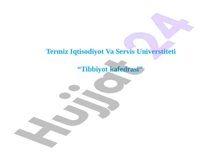 Umumiy xirurgiya moduli maqsad va vazifalari