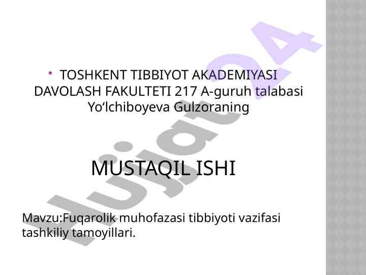Fuqarolik muhofazasi tibbiyoti vazifalari tashkiliy tamoyillari