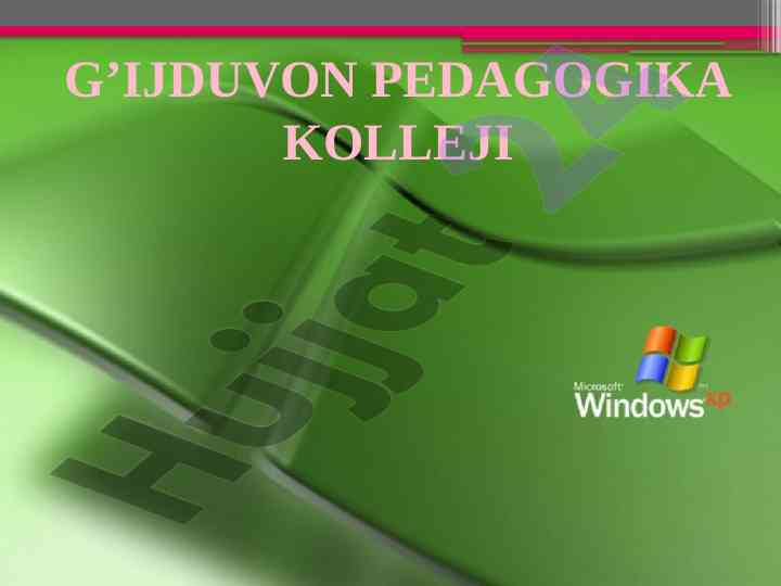 Ofis 2003 dasturidan foydalanish bo‘yicha qo‘llanma
