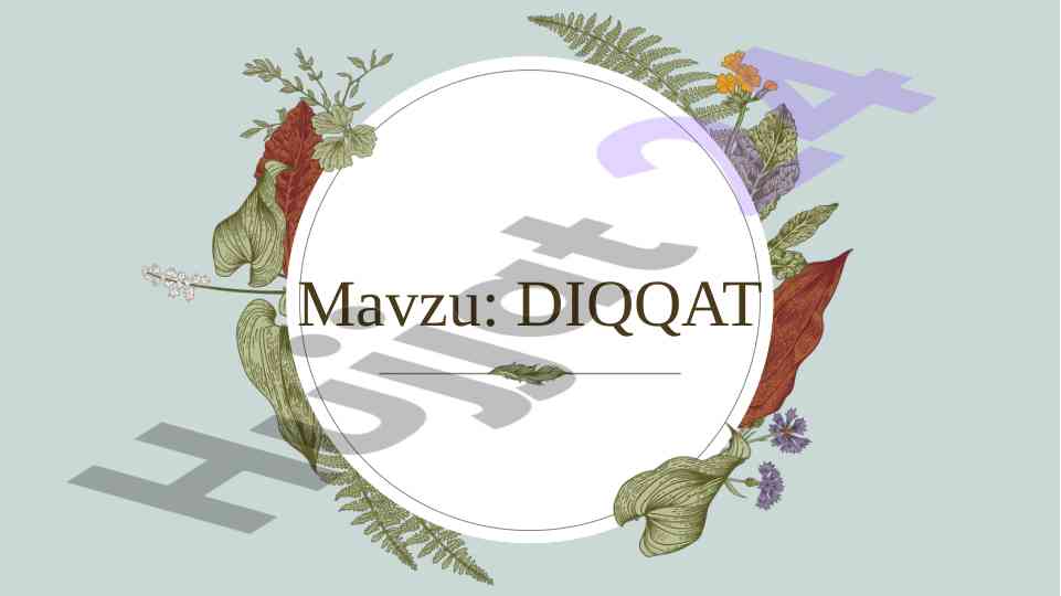 Diqqat va psixik faoliyatning o‘rni