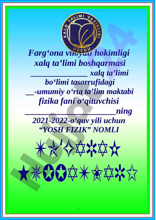Yosh fizik to‘garak a‘zolari haqida ma’lumot