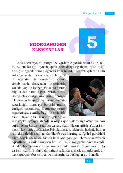 Noorganogen elementlar va simob zaharlarning ta'siri