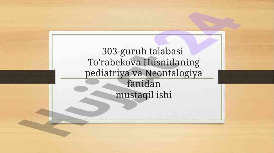 Diatezlar ularning turlari va etiologiyasi