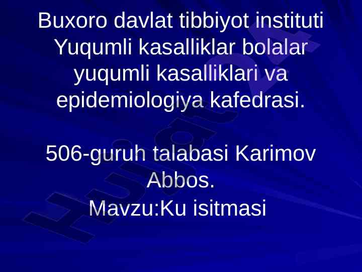 Q isitmasi va o'pkaning shikastlanishi rivojlanishi