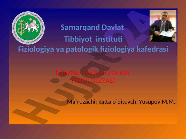 Nafas a'zolari fiziologiyasi tushunchalari