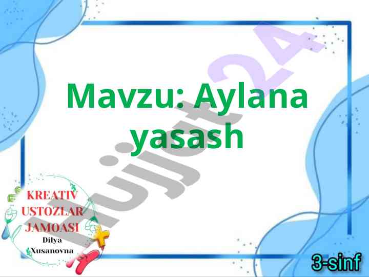 Aylana yasash va radius masalalari
