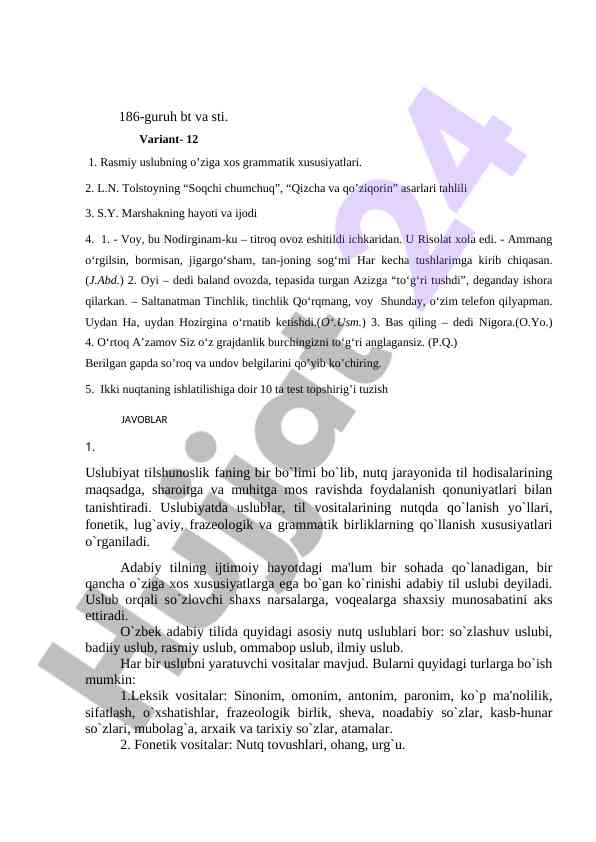 Rasmiy uslubning grammatik xususiyatlari tahlili