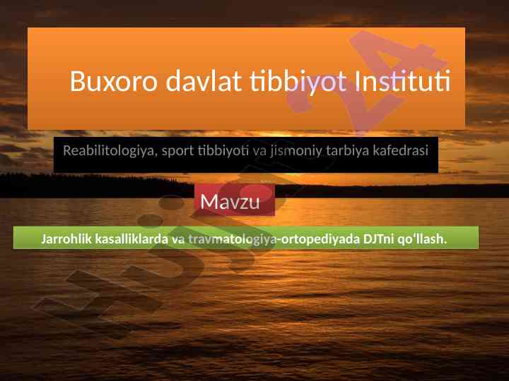 Jarrohlik kasalliklarda jismoniy tarbiya qo‘llanishi