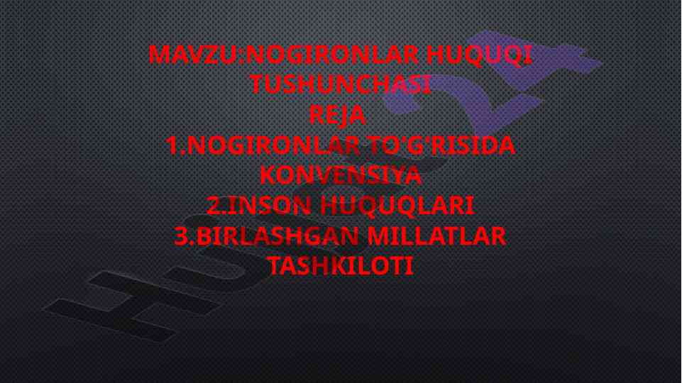 Nogironlar huquqi tushunchasi va birlashgan millatlar