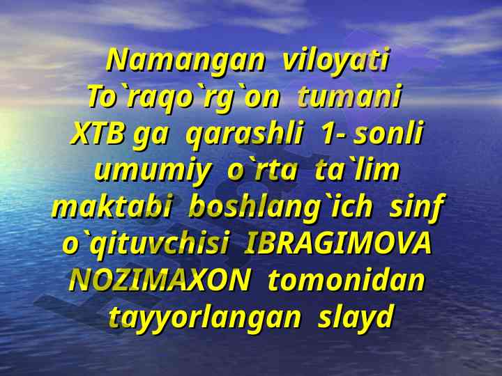 Qushlar mavzusi bo'yicha dars ishlanmasi