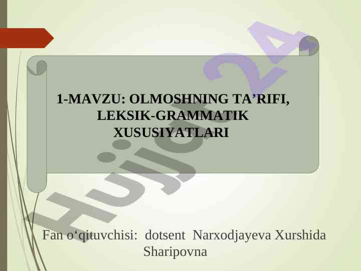 Olmoshlar va ularning xususiyatlari haqida ma'lumot