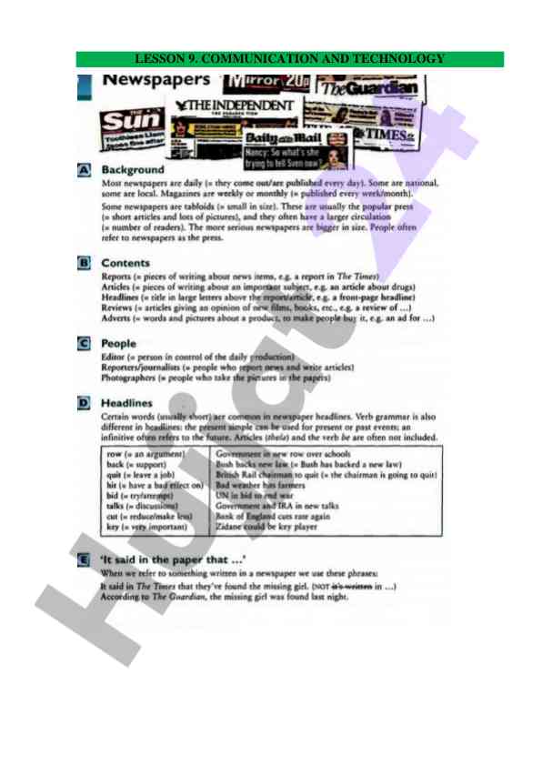 Lesson 9 communication and technology overview