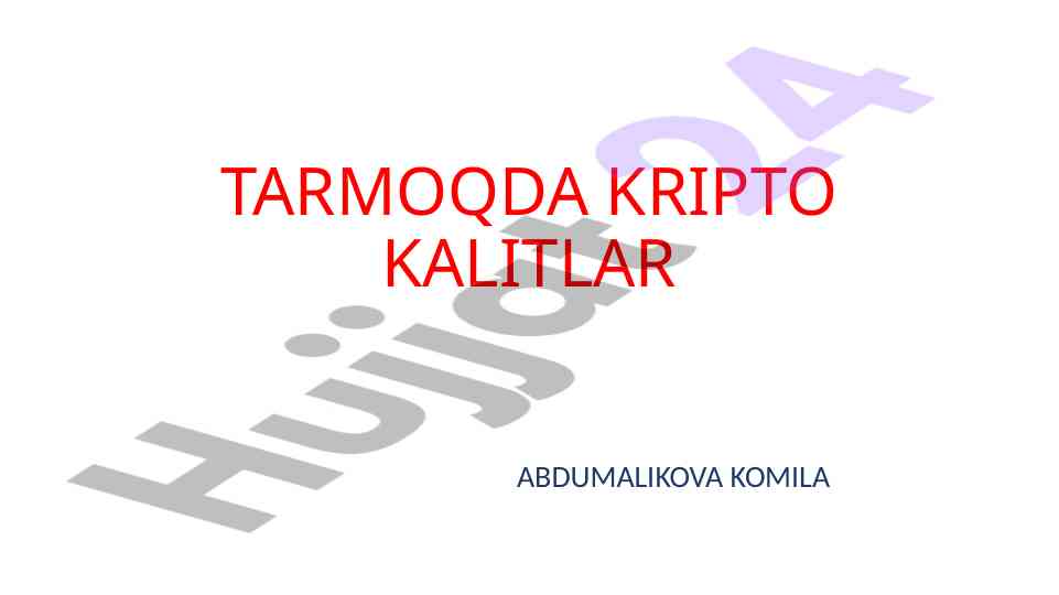 Kriptografik kalitlarni boshqarish va taqsimlash