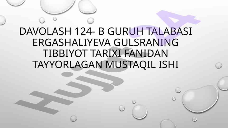 Qadimgi hind tibbiyoti masalalarining yoritilishi