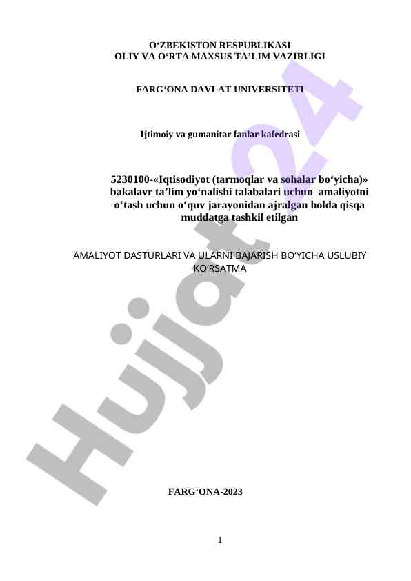 Amaliyot dasturlari va ularni bajarish