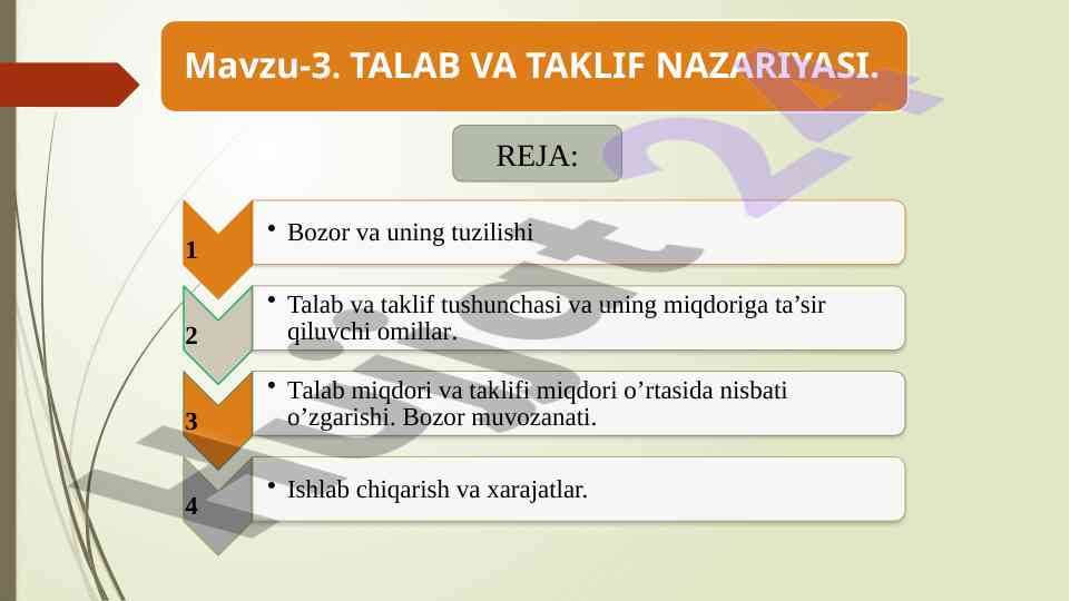 Bozor mexanizmi va talab qonunlari