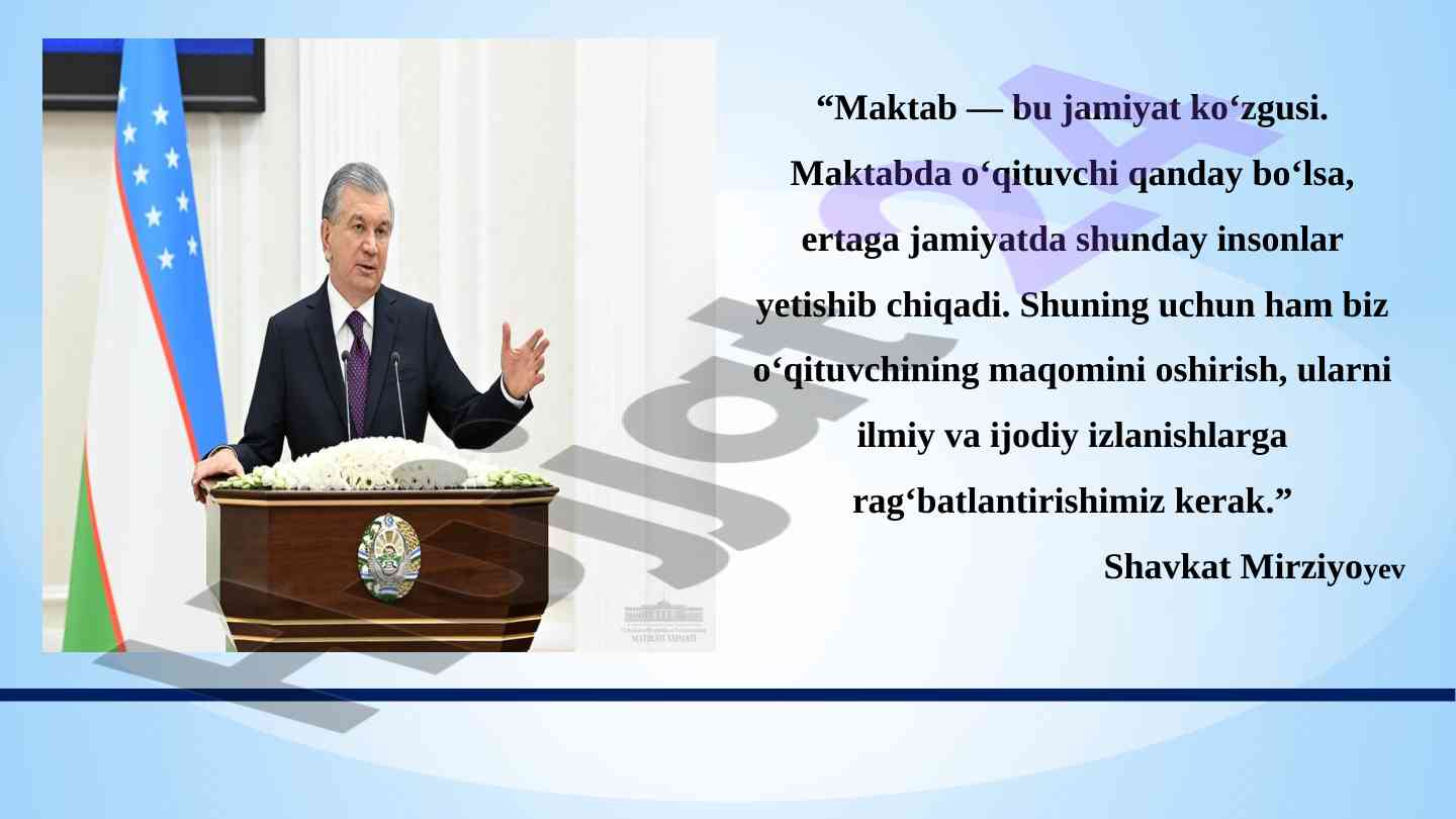 O‘qituvchilarning ish samaradorligini oshirish