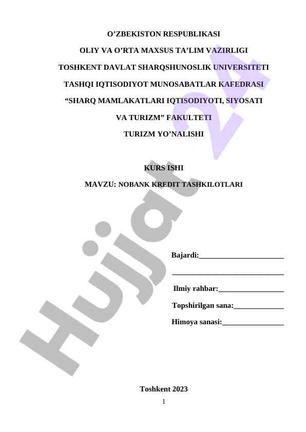 Nobank kredit tashkilotlari