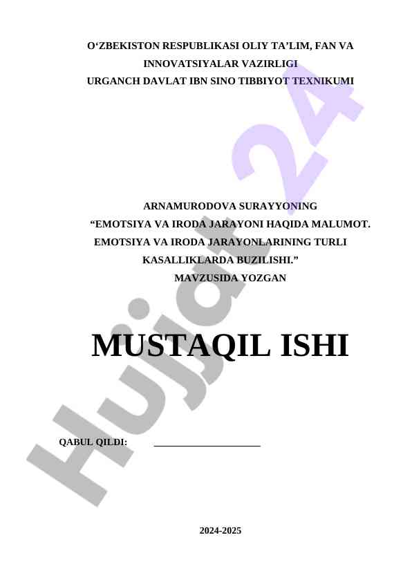 Emotsiya Va Iroda Jarayoni Haqida Malumot