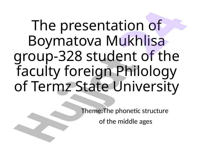Phonetic structure of middle ages in english