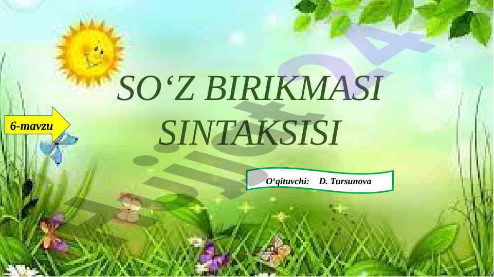 So'z birikmasi sintaksisi dars rejasi