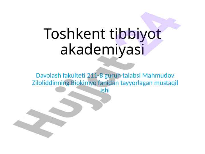 Sitoliz sindromi va mezenxima yallig'lanishi