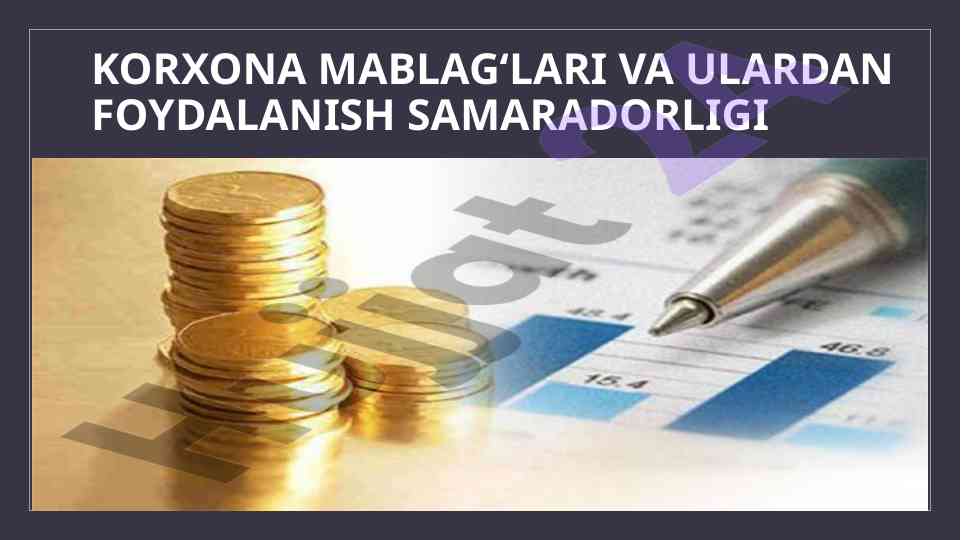 Korxona mablag‘lari va ularning samaradorligi