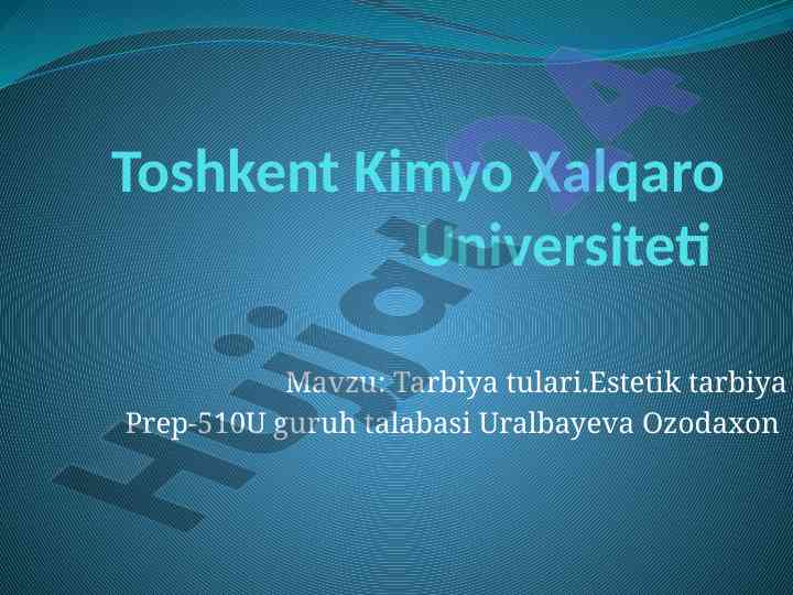Estetik tarbiya va jamiyat munosabatlari