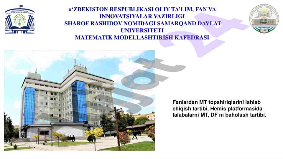 Matematik modellashtirish ta'limi bo'yicha qo'llanma