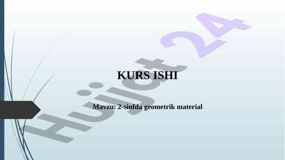 2-SINFDA GEOMETRIK MATERIALNI OQITISH