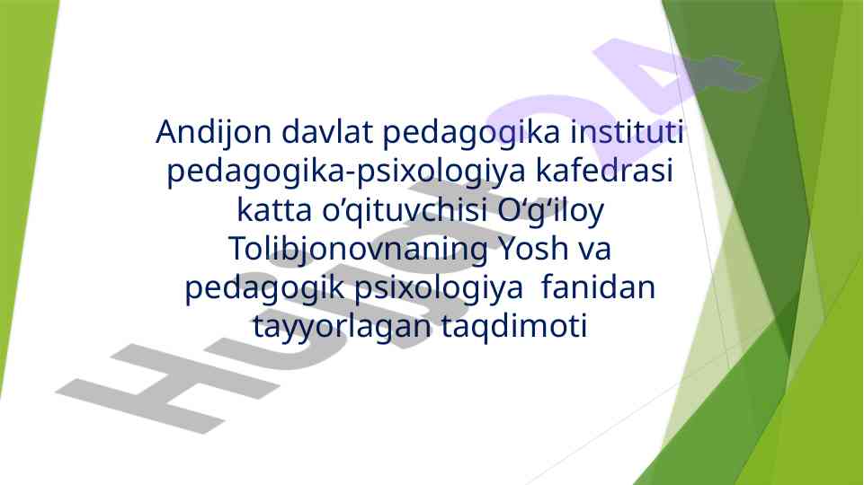 Kichik guruhlar psixologiyasi taqdimoti