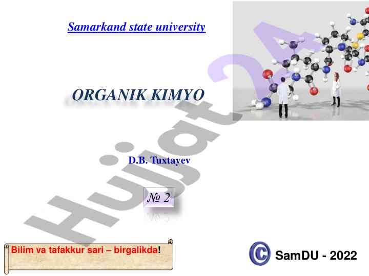 Organik kimyo: izomeriyalar tahlili