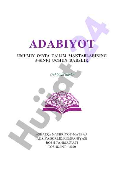 Adabiyot darsligi 5-sinf uchun mustaqil ishlar