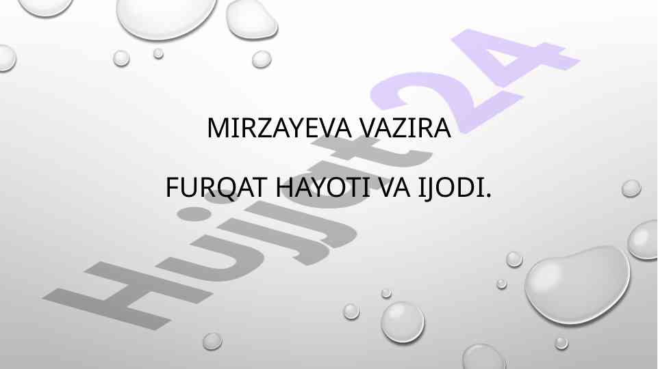 Furqat hayoti va ijodi: taraqqiyparvar shoir