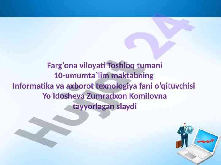 Jadvallar ustida amallar bo‘yicha dars ishlanmasi