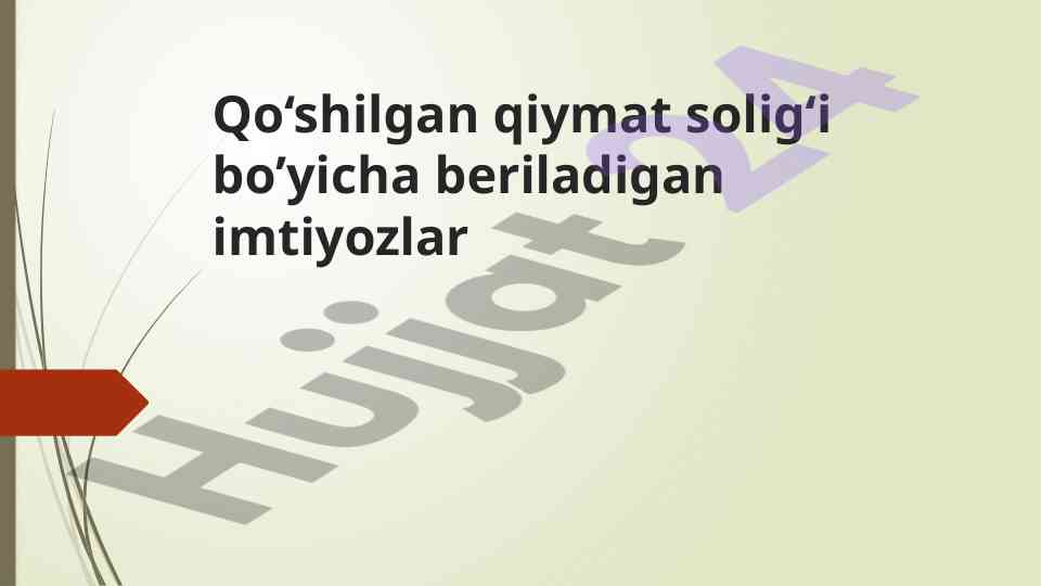 Soliqdan beriladigan imtiyozlar tahlili