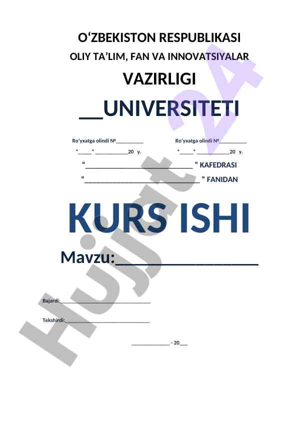 Liderlik Nazariyalari Bo'yicha Kurs Ishi