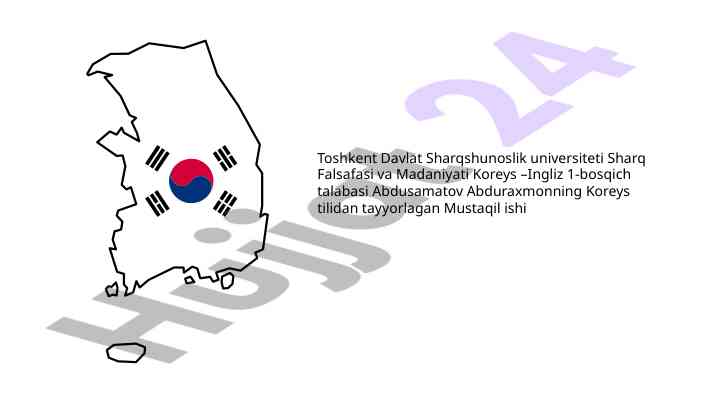 Koreys tilida mustaqil ish: transport turlari