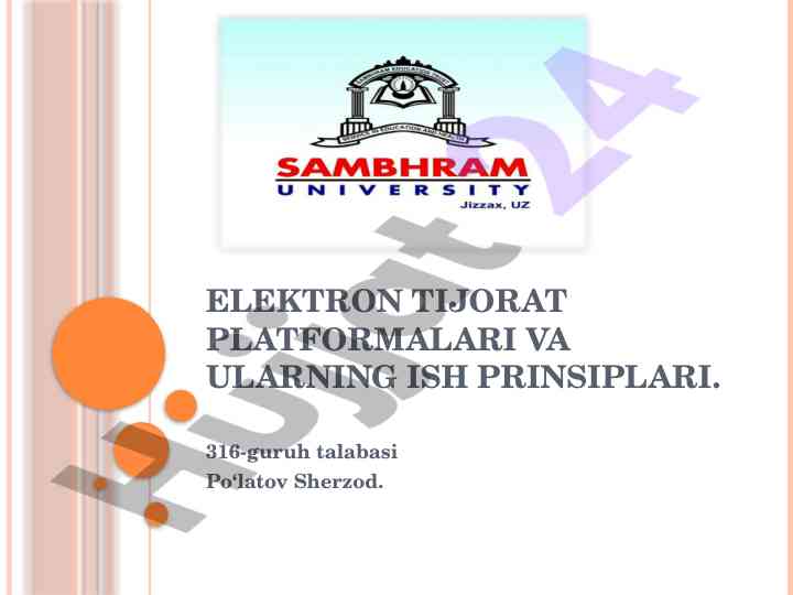 Elektron tijorat turlari va afzalliklari